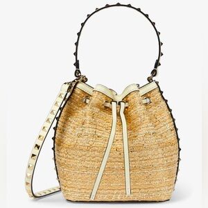 Valentino rockstud boucle bucket bag
